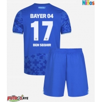 Camiseta Bayer Leverkusen Eliesse Ben Seghir #17 Tercera Equipación para niños 2025-26 manga corta (+ pantalones cortos)